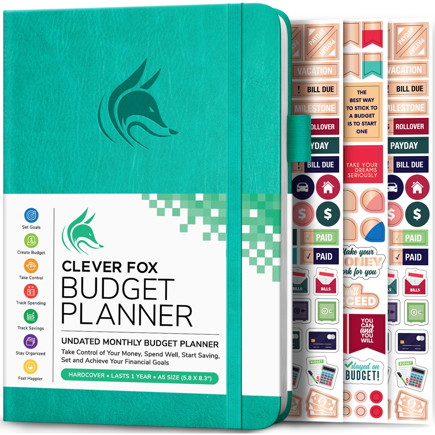 Budget Stickers by Clever Fox - 18 Sheets Set of 1030+ Unique Budget  Planner Stickers for Your Monthly, Weekly & Daily Planner, Budget Planner