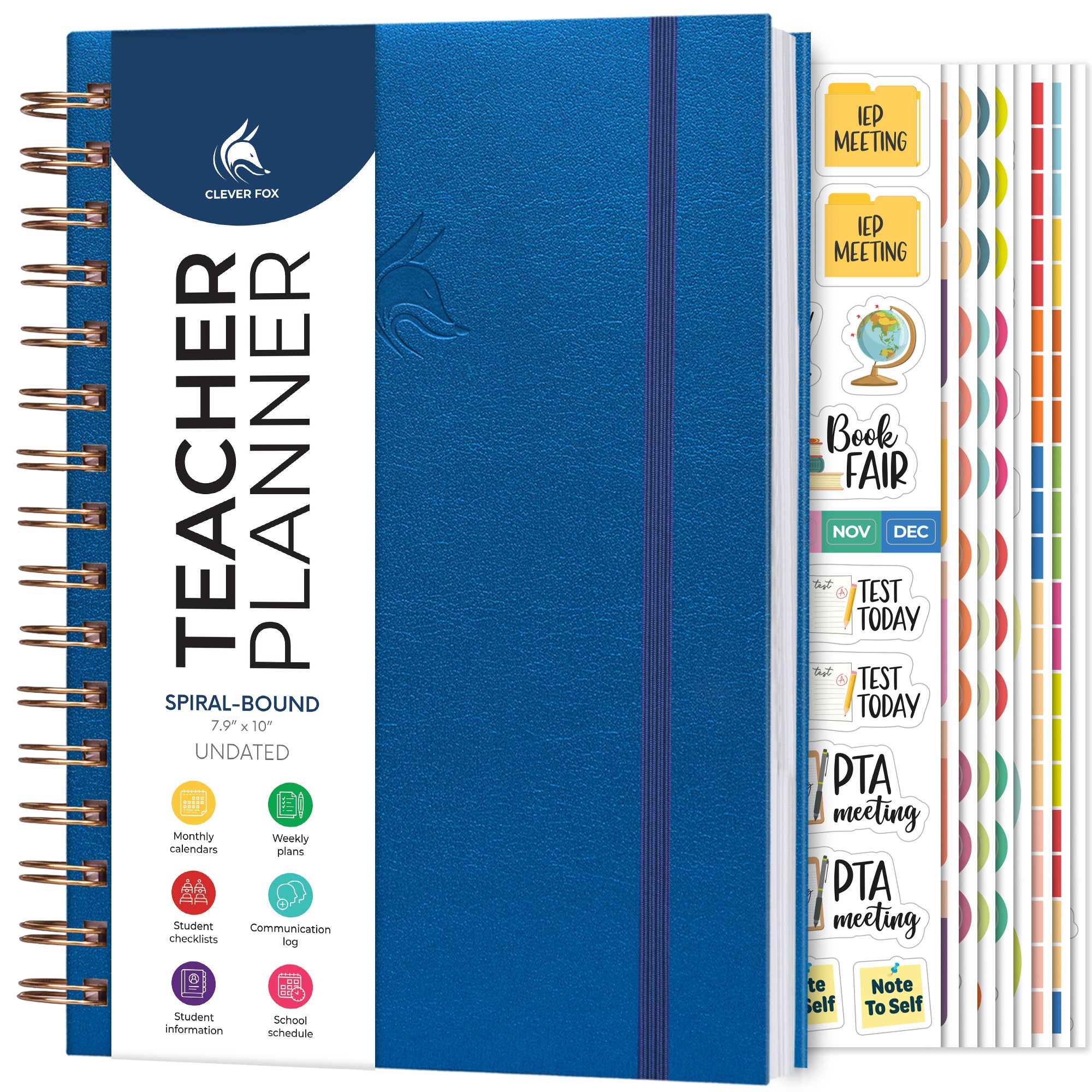 Teacher Planner Spiral Clever Fox  teacher-planner-spiral-clever-fox