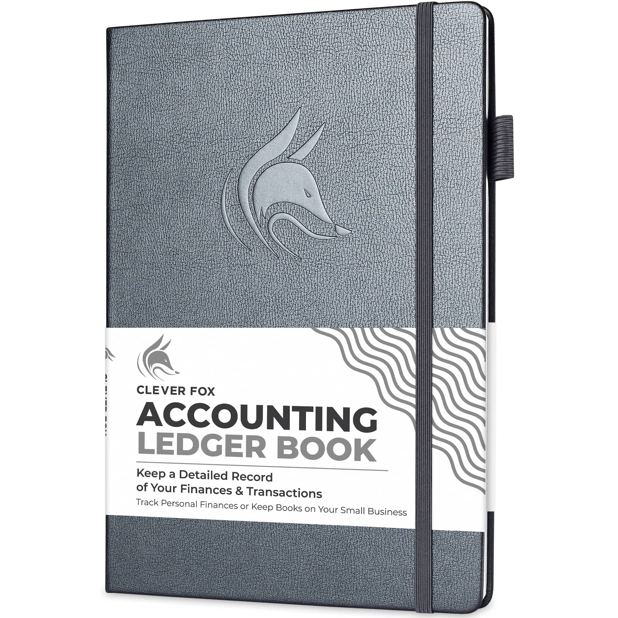Clever Fox Income & Expense Tracker – Accounting & Bookkeeping Ledger Book  Black