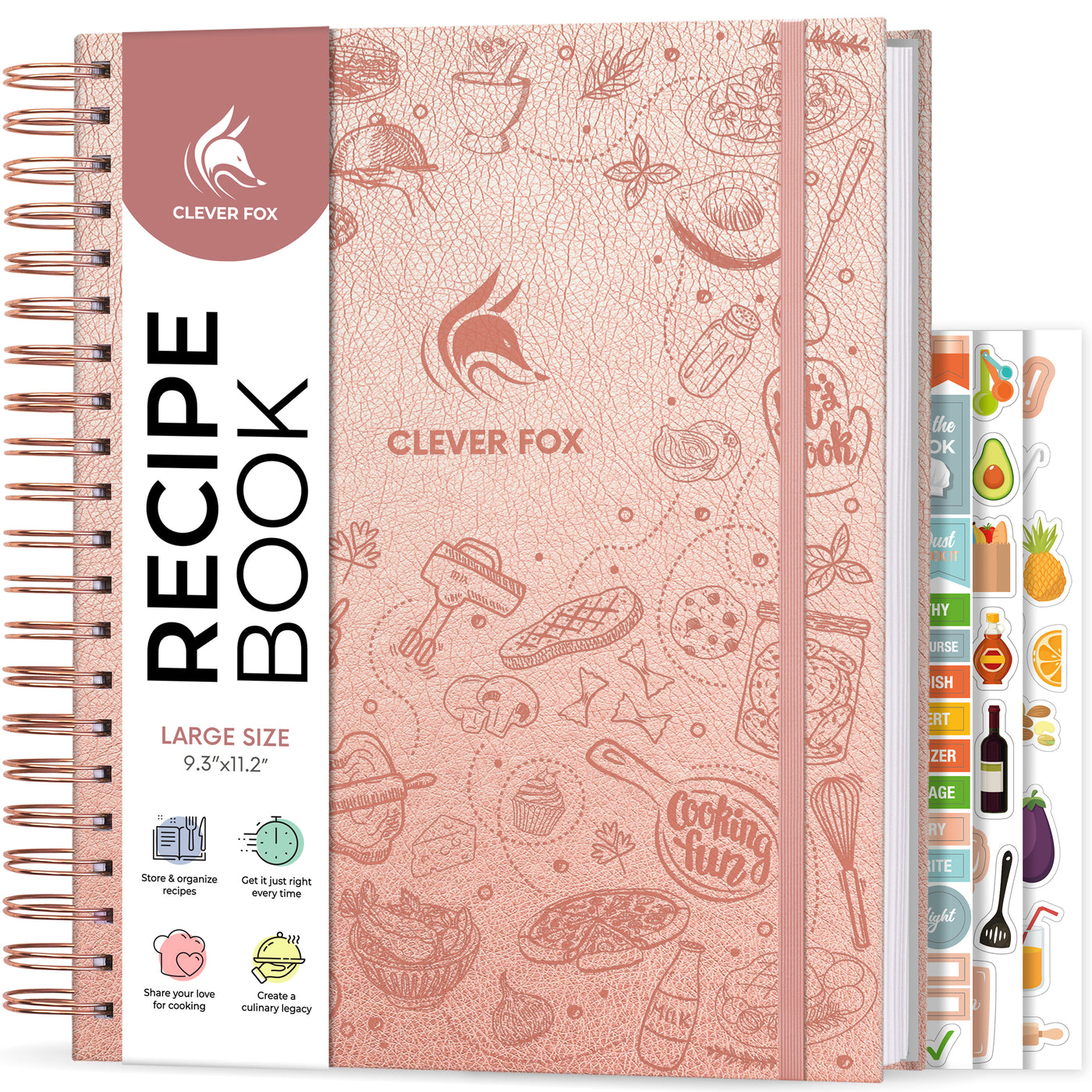 Clever Fox Recipe Book, Size: One size, Pink