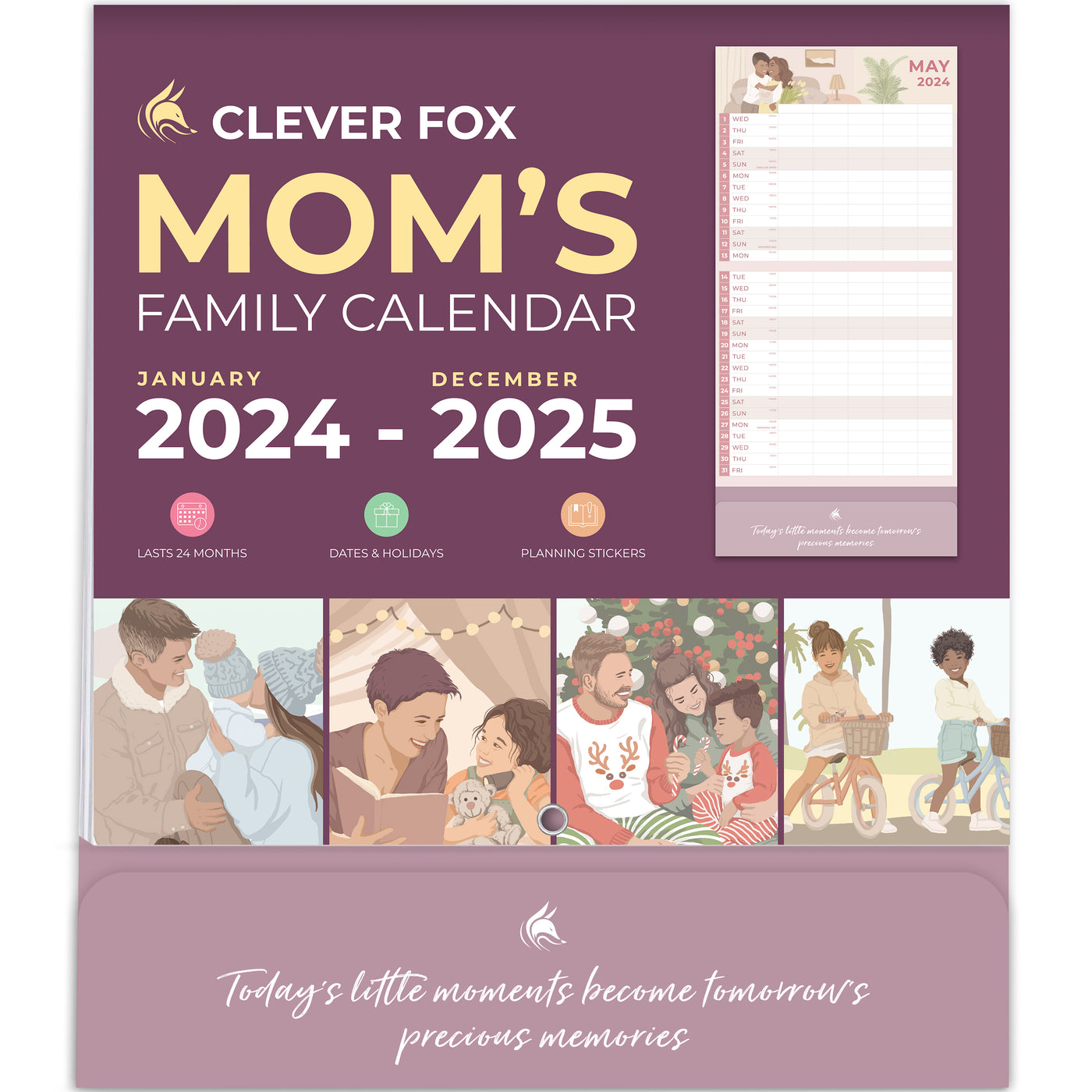 Mom's Family Calendar 20242025 Clever Fox® Mom's Family Calendar 2025