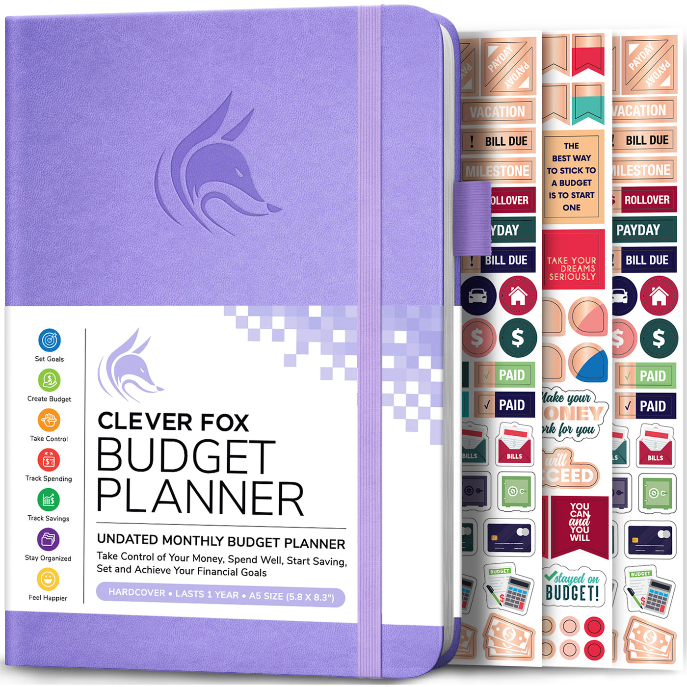COFEST Planner Weekly Planner Monthly Planner,Undated Budget And  Ledger,Financial Planning Log,Goal Recording Notebook,Planner For Home  Office A6 Size Purple 