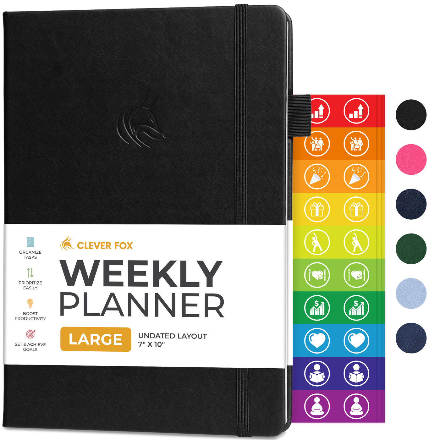 Undated Weekly Planner - Plan & Stay On Top of Your Goals