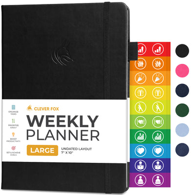 Undated Weekly Planner - Plan & Stay On Top of Your Goals