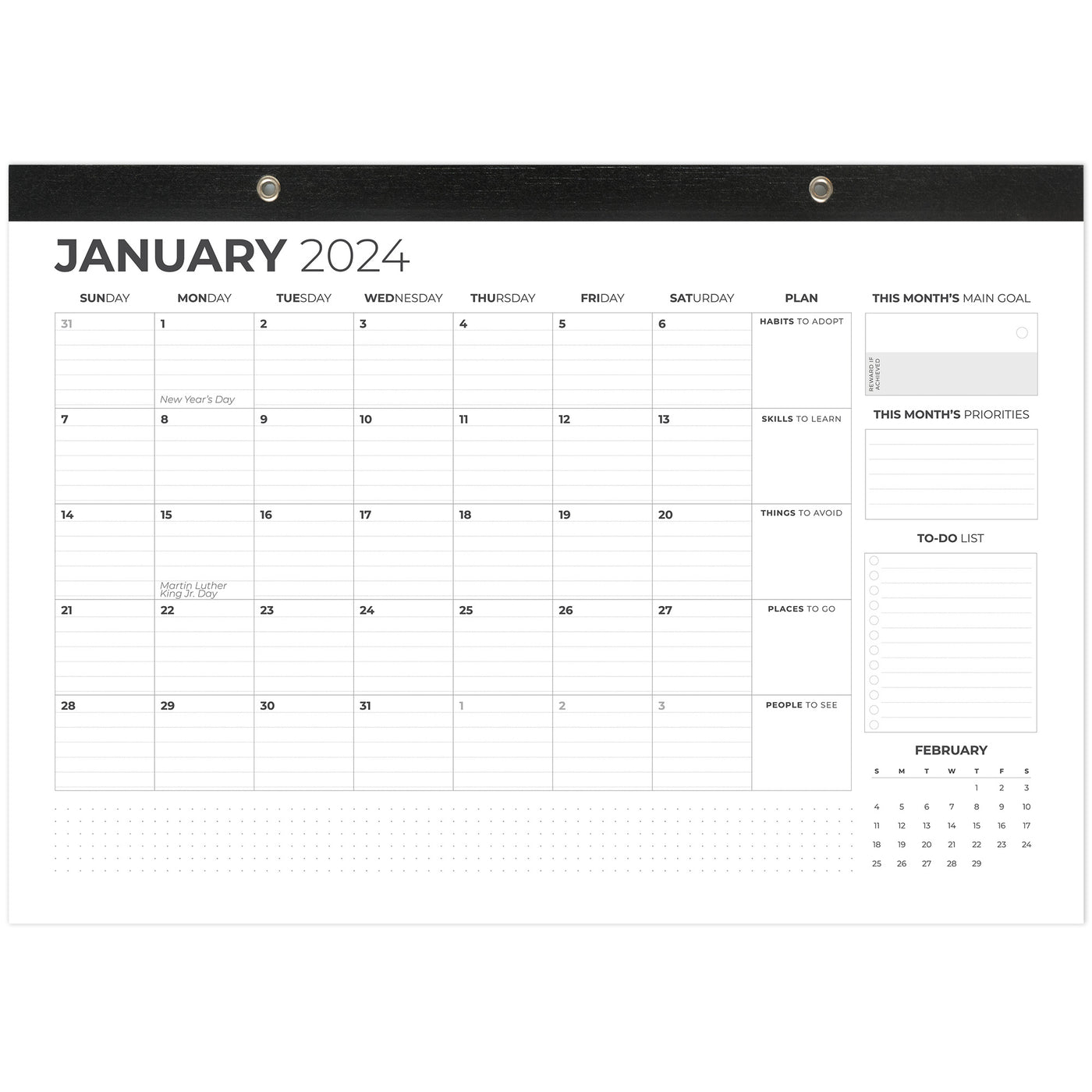 Desk Calendar 2024-2025