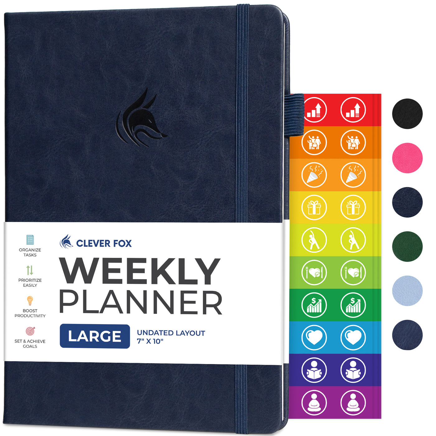 Undated Weekly Planner - Plan & Stay On Top of Your Goals
