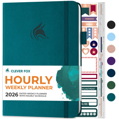 Clever Fox Dated Hourly Weekly Planner 2026