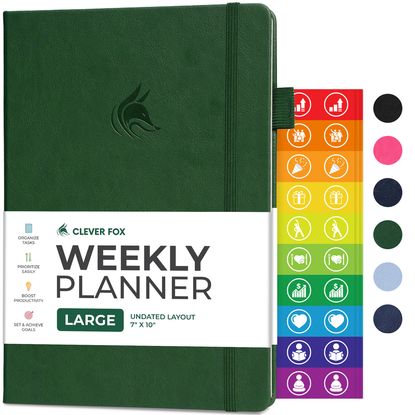 Undated Weekly Planner - Plan & Stay On Top of Your Goals