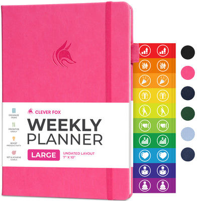 Undated Weekly Planner - Plan & Stay On Top of Your Goals