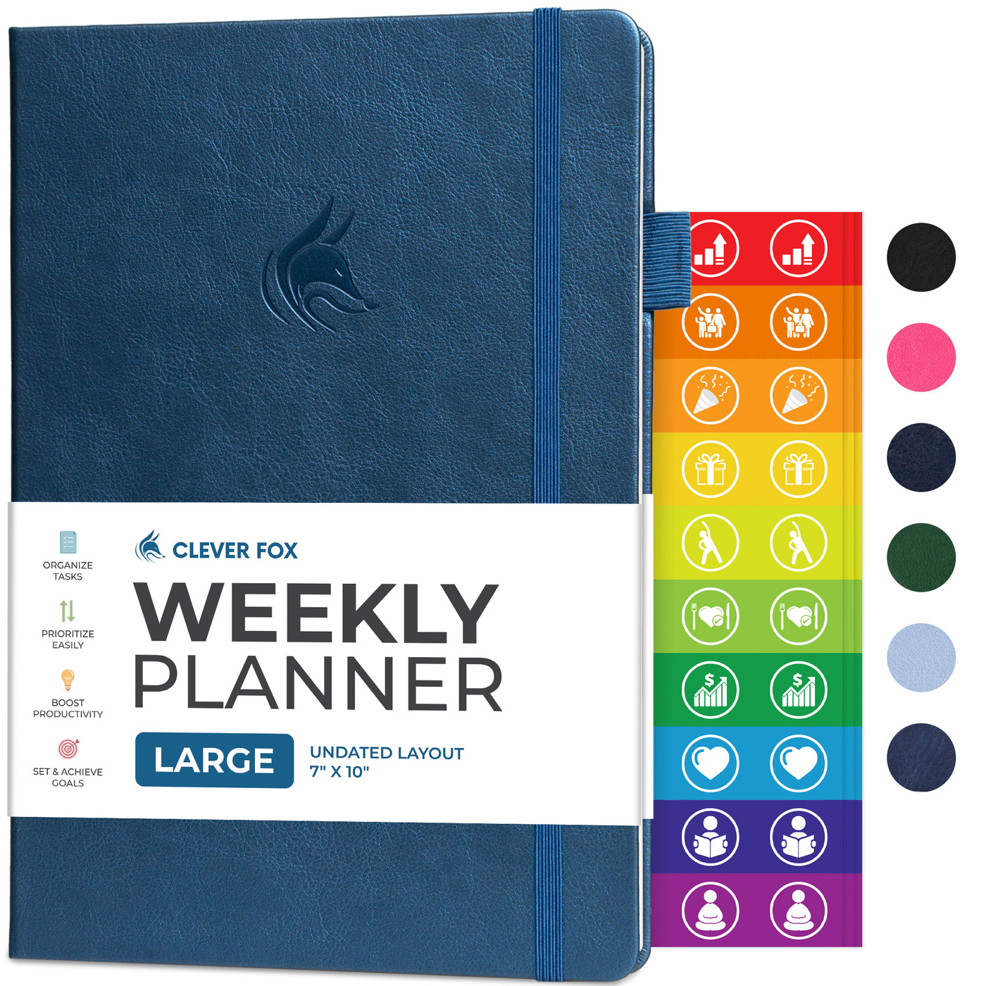 Undated Weekly Planner - Plan & Stay On Top of Your Goals