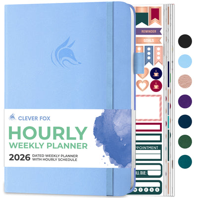 Clever Fox Dated Hourly Weekly Planner 2026