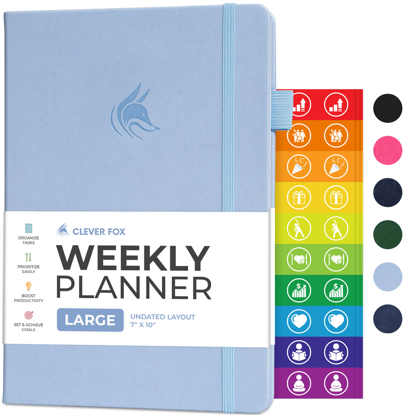 Undated Weekly Planner - Plan & Stay On Top of Your Goals