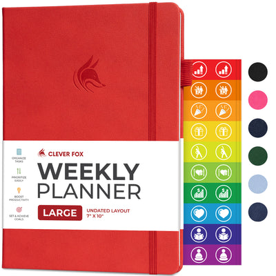 Undated Weekly Planner - Plan & Stay On Top of Your Goals