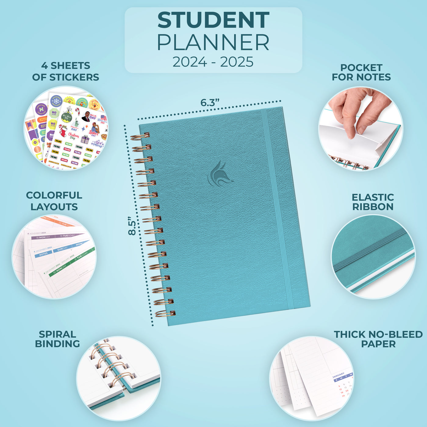 Academic Student Planner 2024-2025