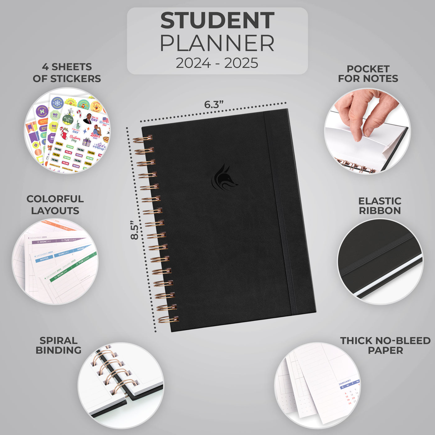 Academic Student Planner 2024-2025