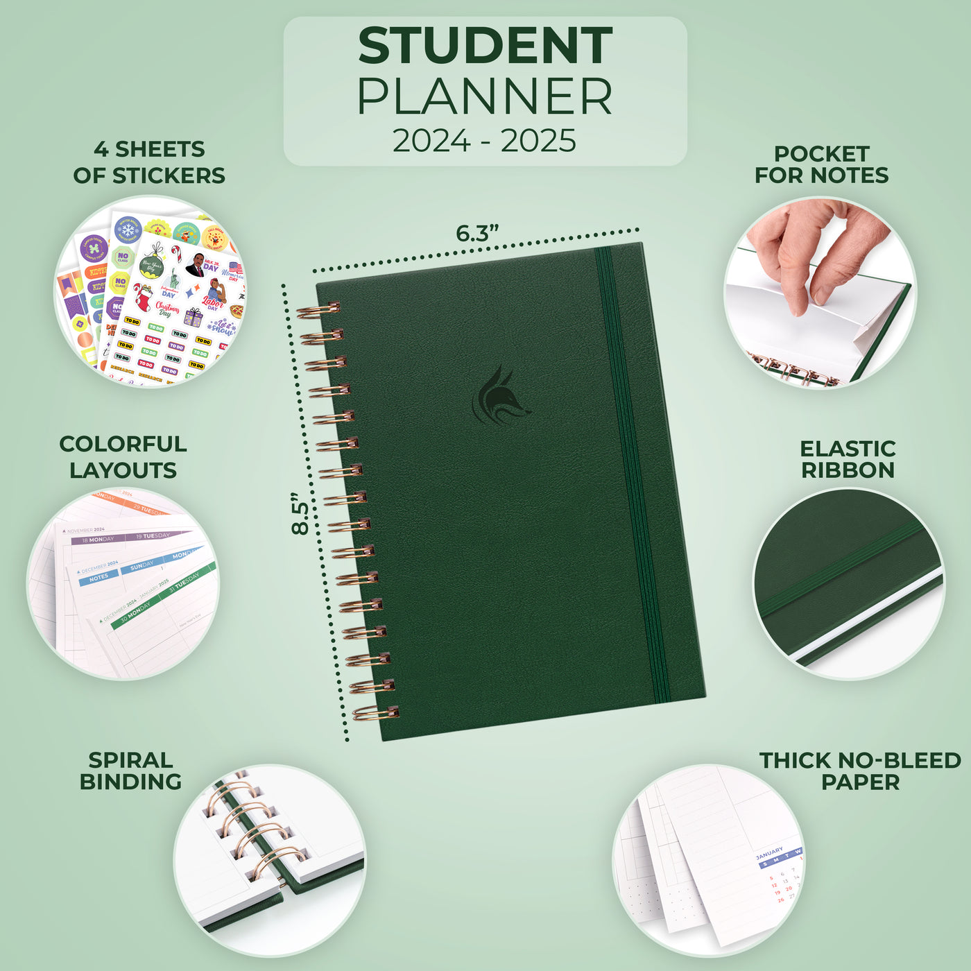 Academic Student Planner 2024-2025