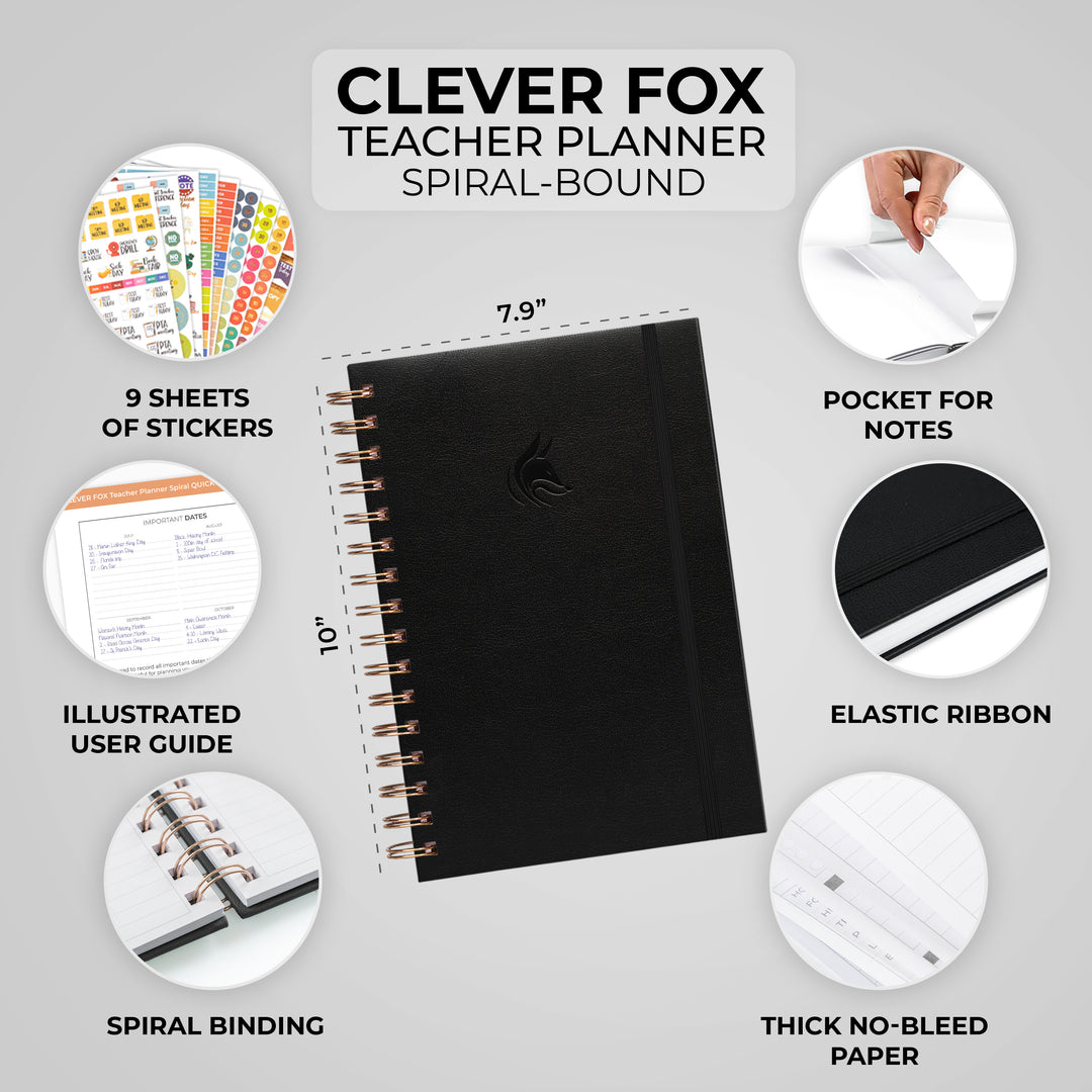 Teacher Planner Spiral – Clever Fox®