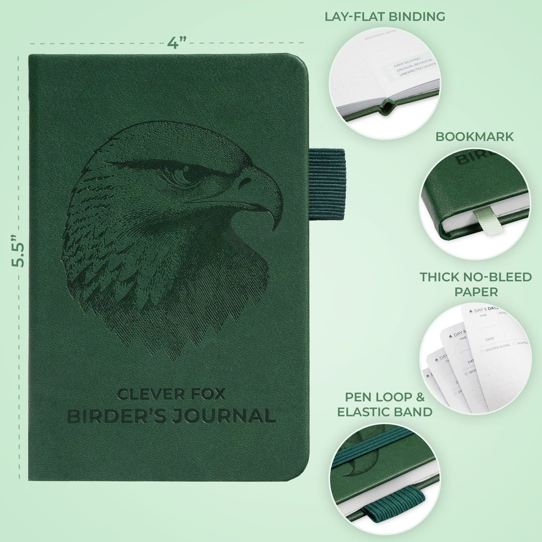 Birder's Journal Pocket – Bird Watcher Log Book – Clever Fox®