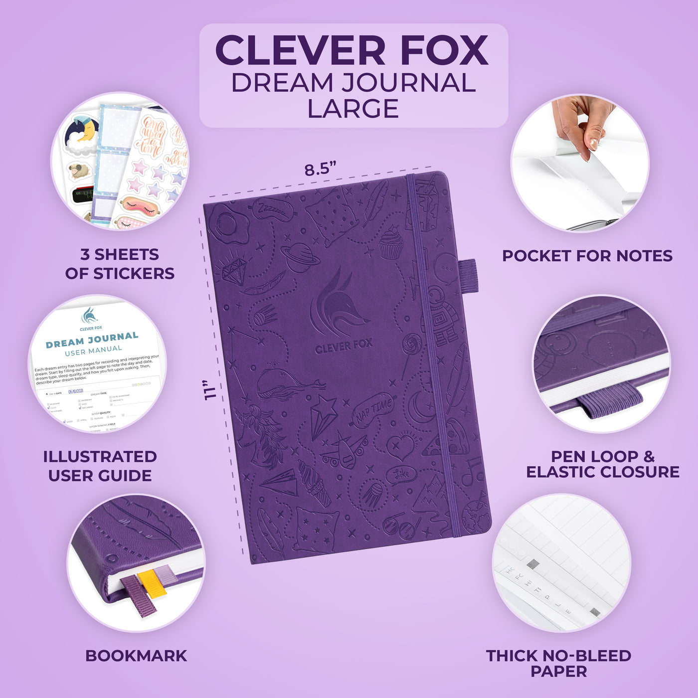 Clever Fox Dream Journal Large
