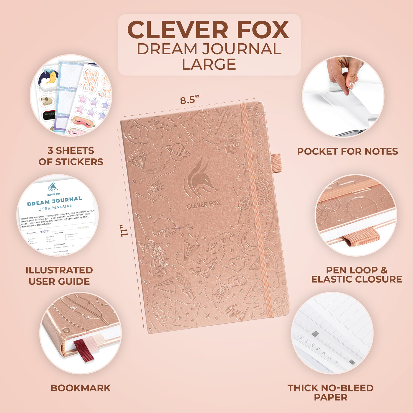 Clever Fox Dream Journal Large