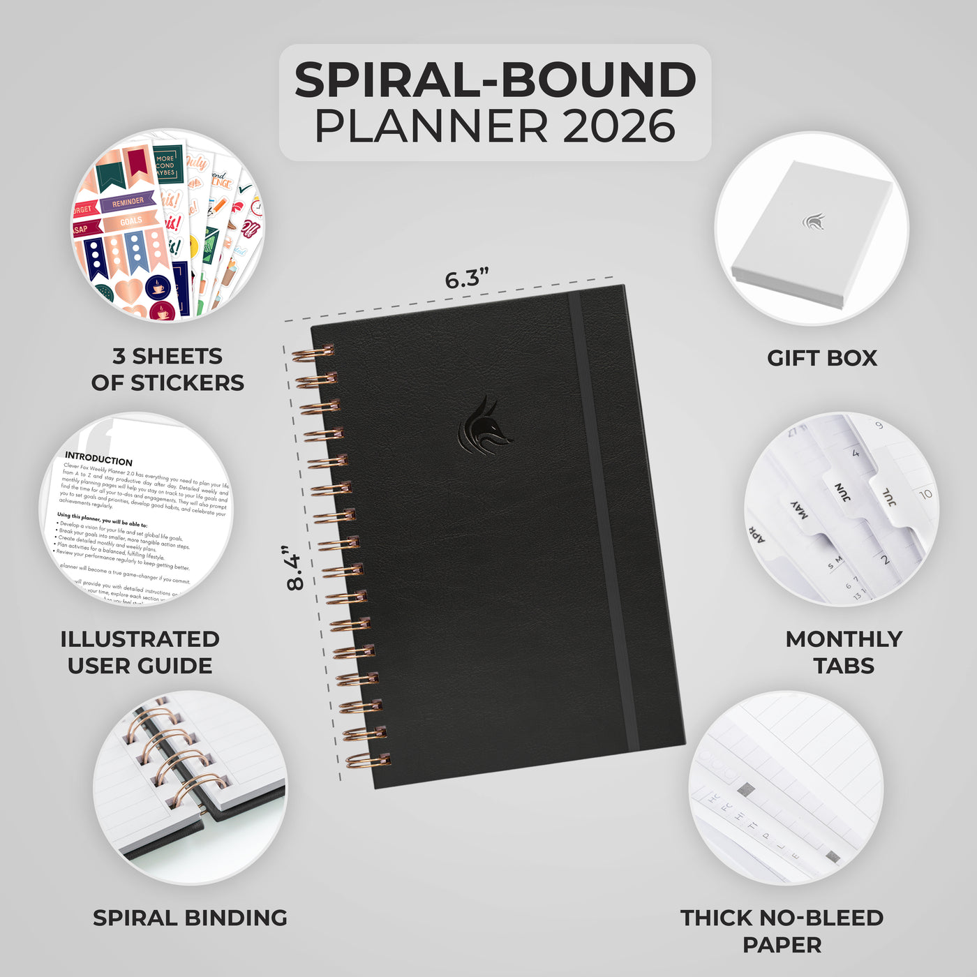 Dated Weekly Planner with Tabs (2026)