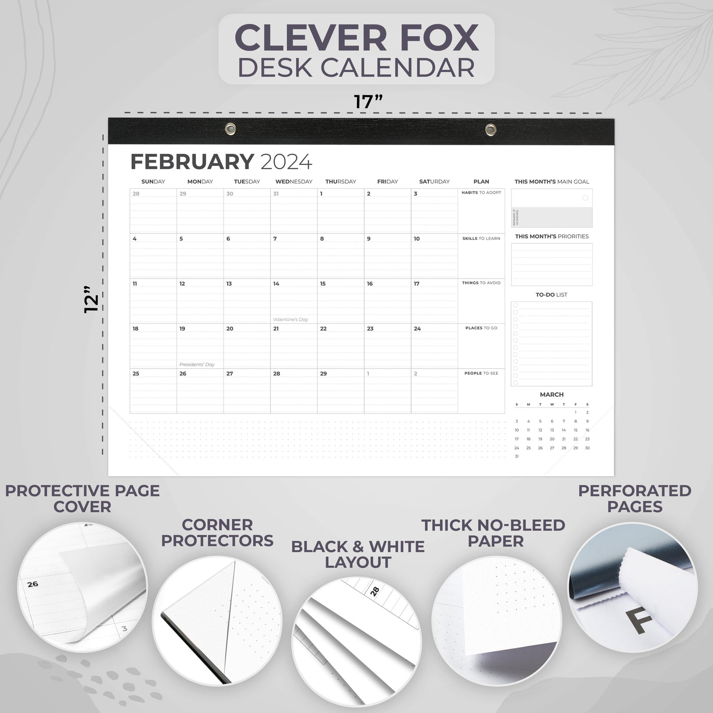 Mom's Family Calendar 2024-2025 – Clever Fox®