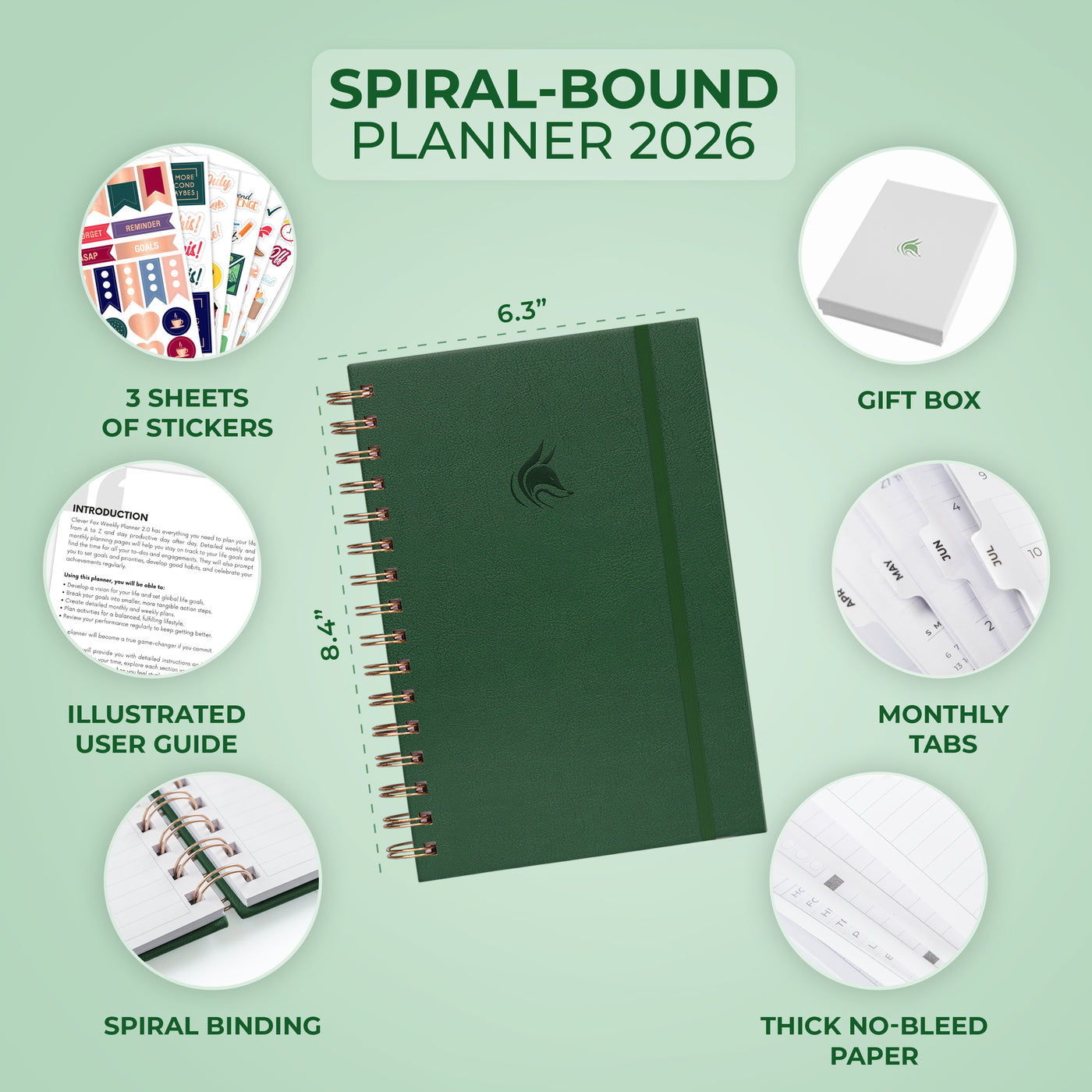 Dated Weekly Planner with Tabs (2026)