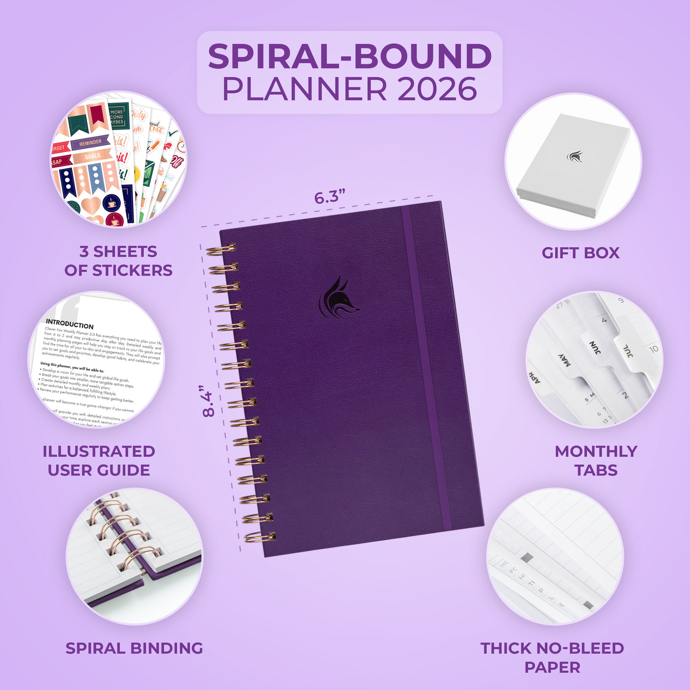 Dated Weekly Planner with Tabs (2026)
