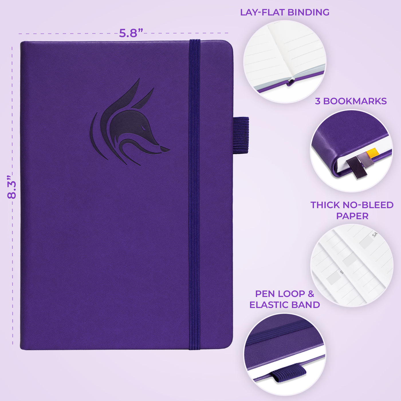 Clever Fox Dated Hourly Weekly Planner 2026