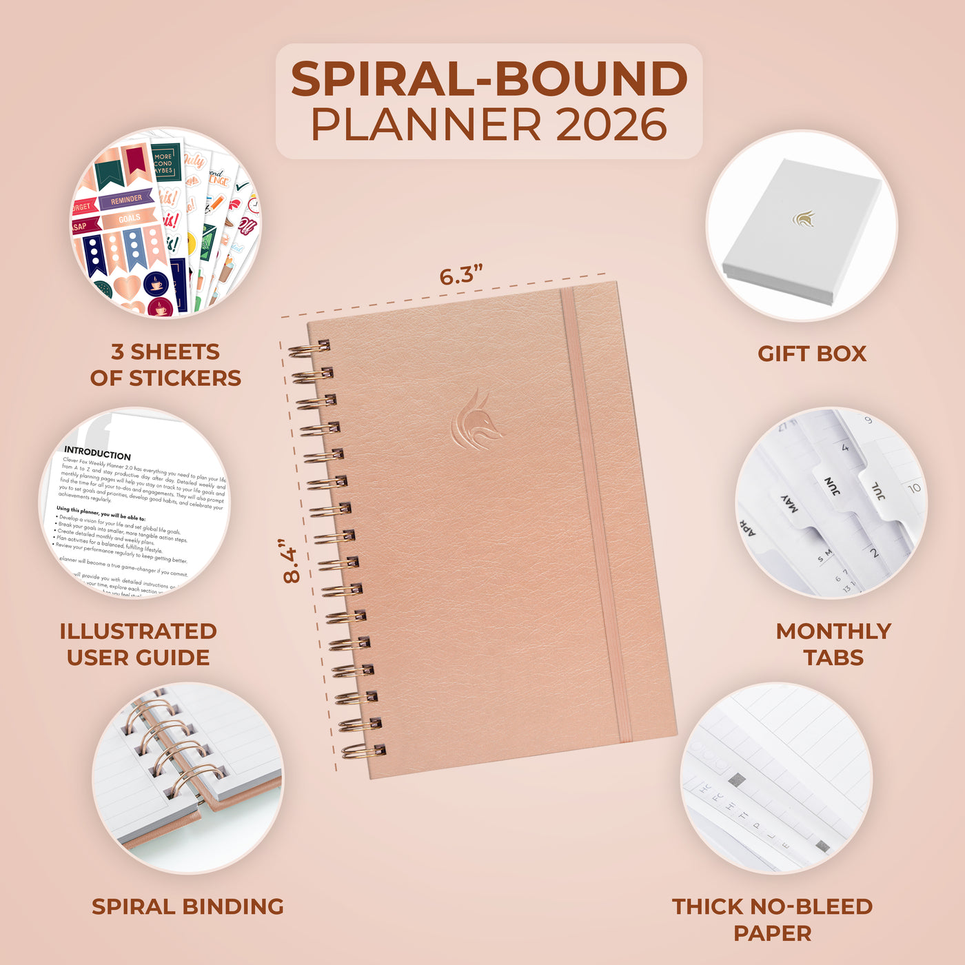 Dated Weekly Planner with Tabs (2026)