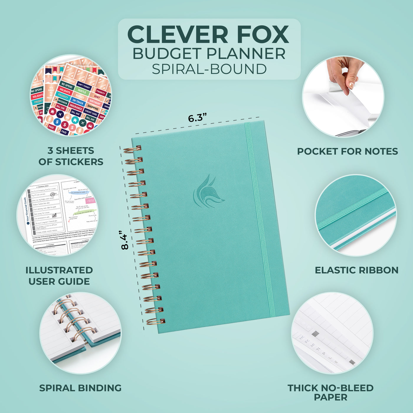 Budget Planner Spiral A5 – Clever Fox®