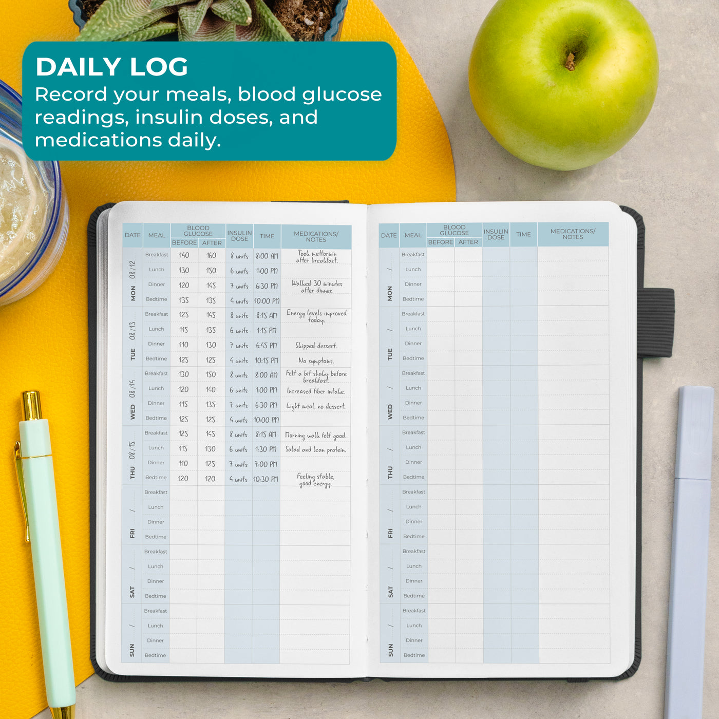 Diabetes Log Book