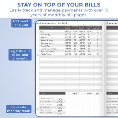 Bill Tracker Notebook