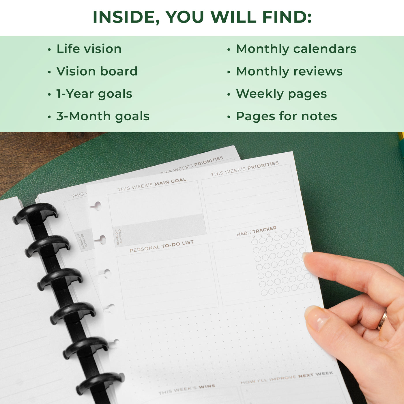 Disc-Bound Weekly Planner