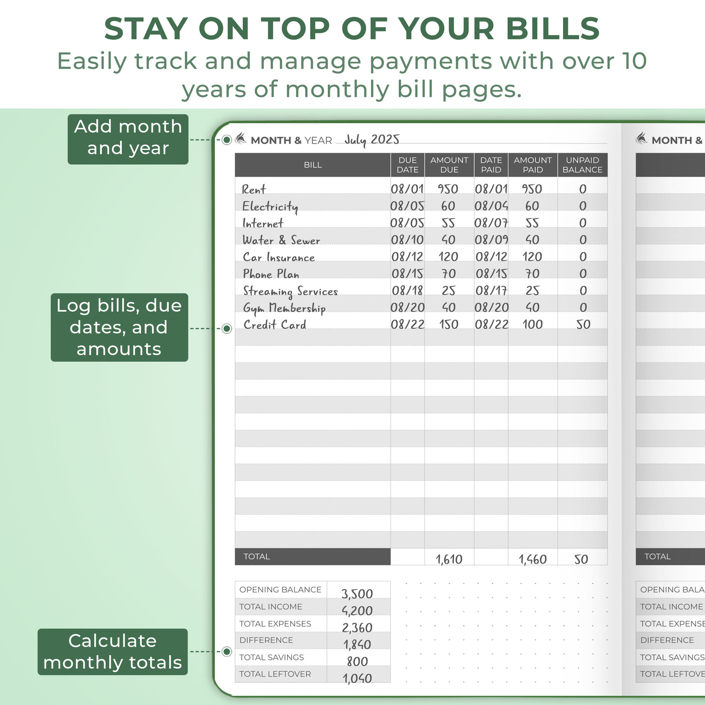 Bill Tracker Notebook