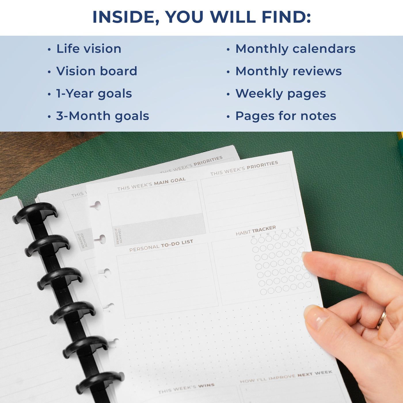 Disc-Bound Weekly Planner