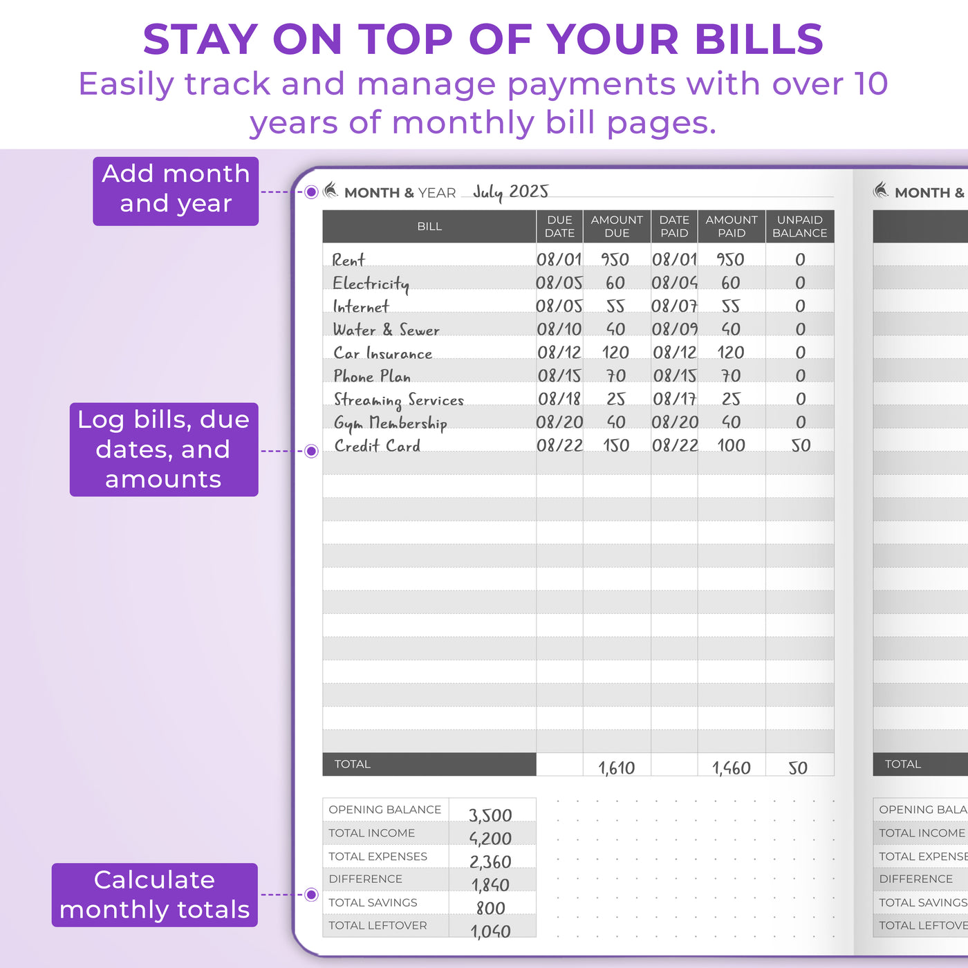 Bill Tracker Notebook