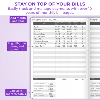 Bill Tracker Notebook
