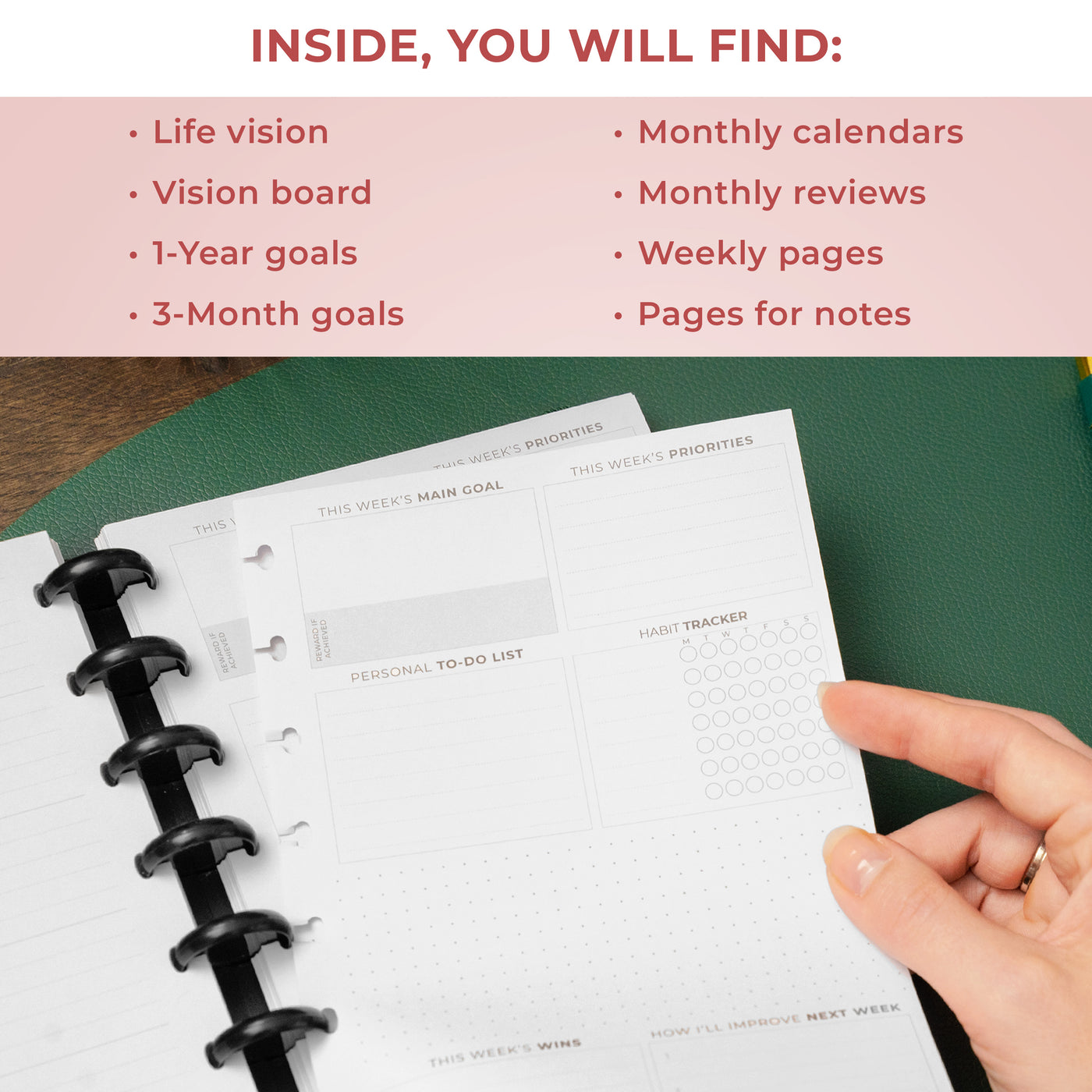 Disc-Bound Weekly Planner