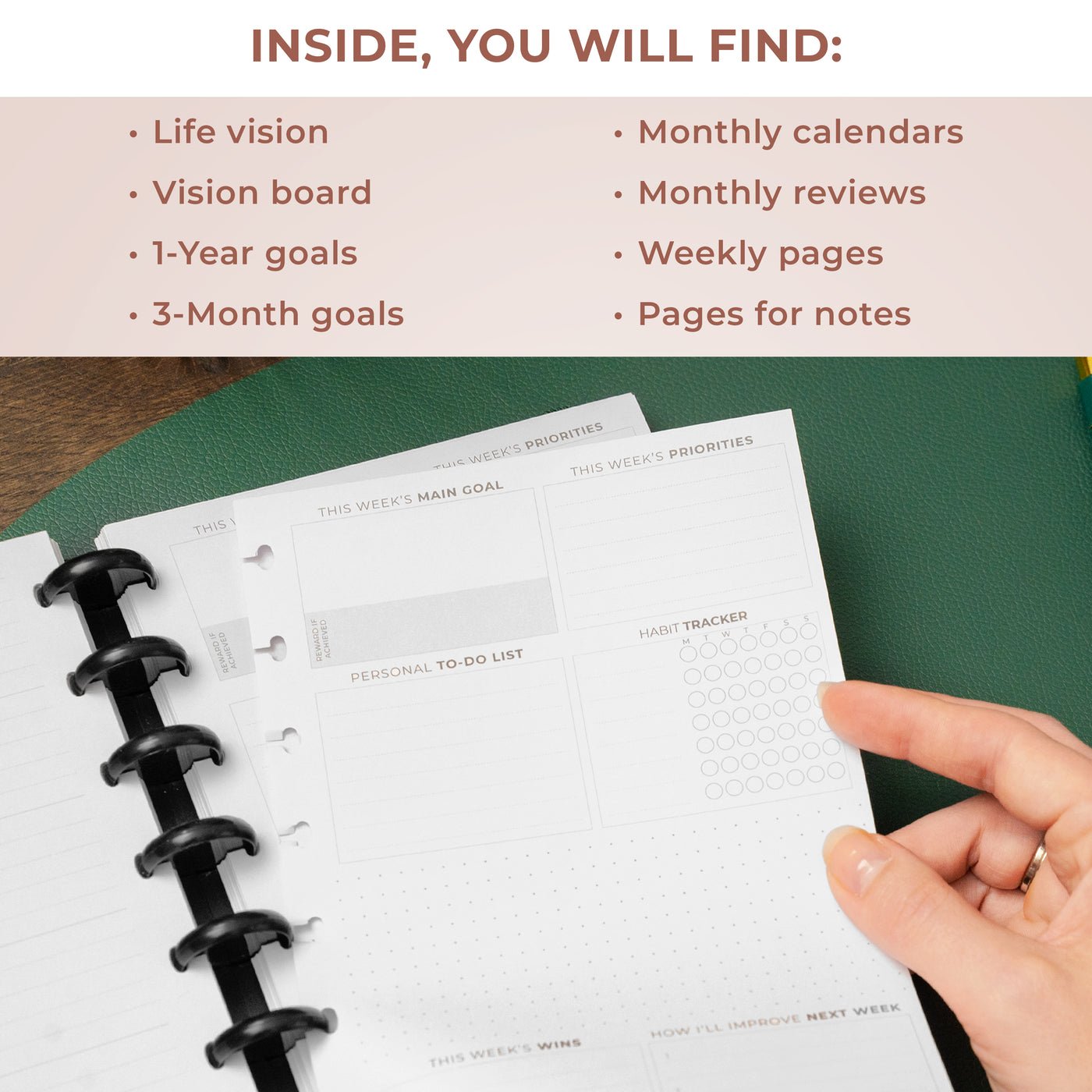 Disc-Bound Weekly Planner