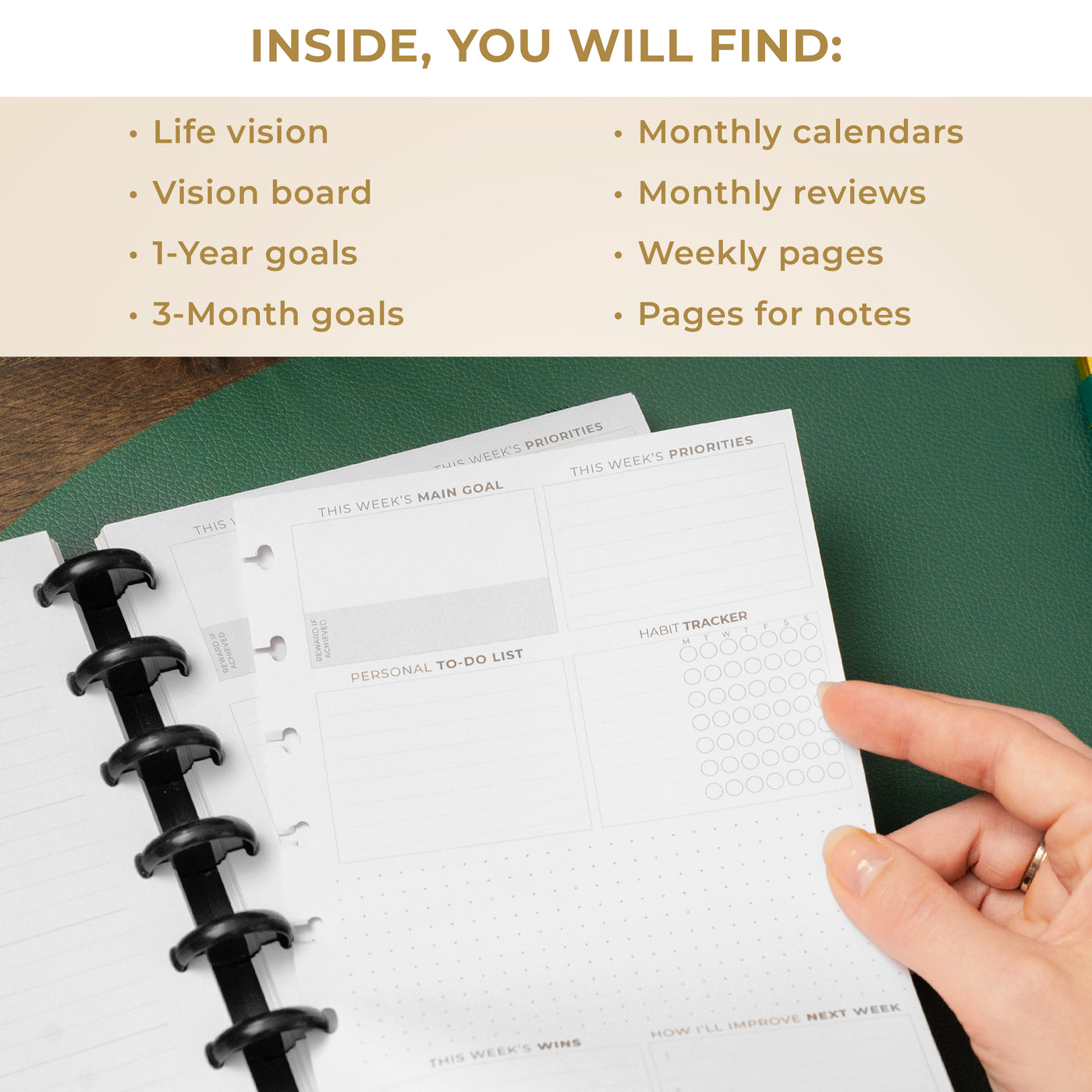 Disc-Bound Weekly Planner