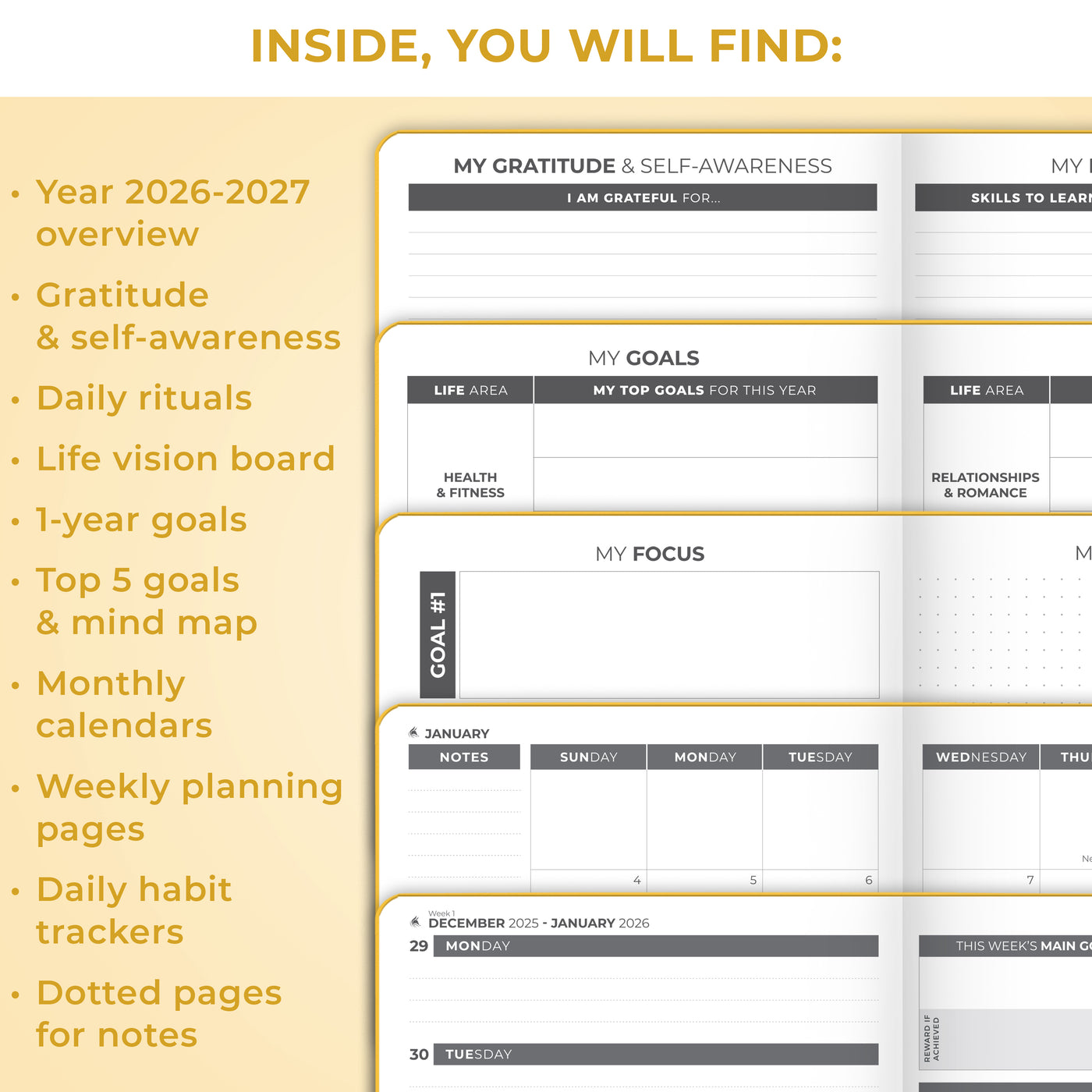 Dated Weekly Planner 2026