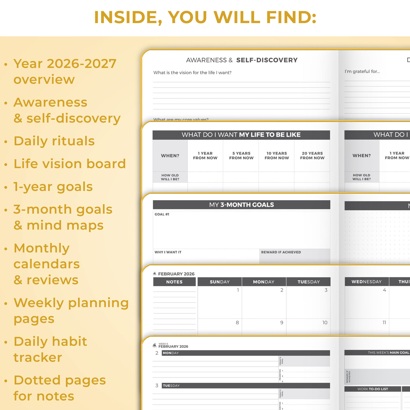 Dated Weekly Planner PRO 2026