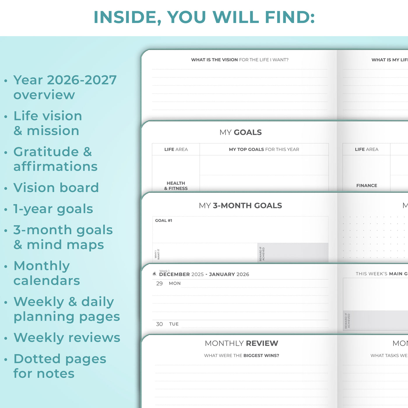 Dated Weekly Planner Premium 2026