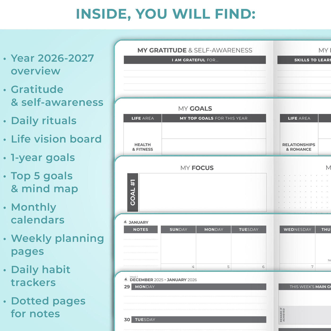 Dated Weekly Planner 2026