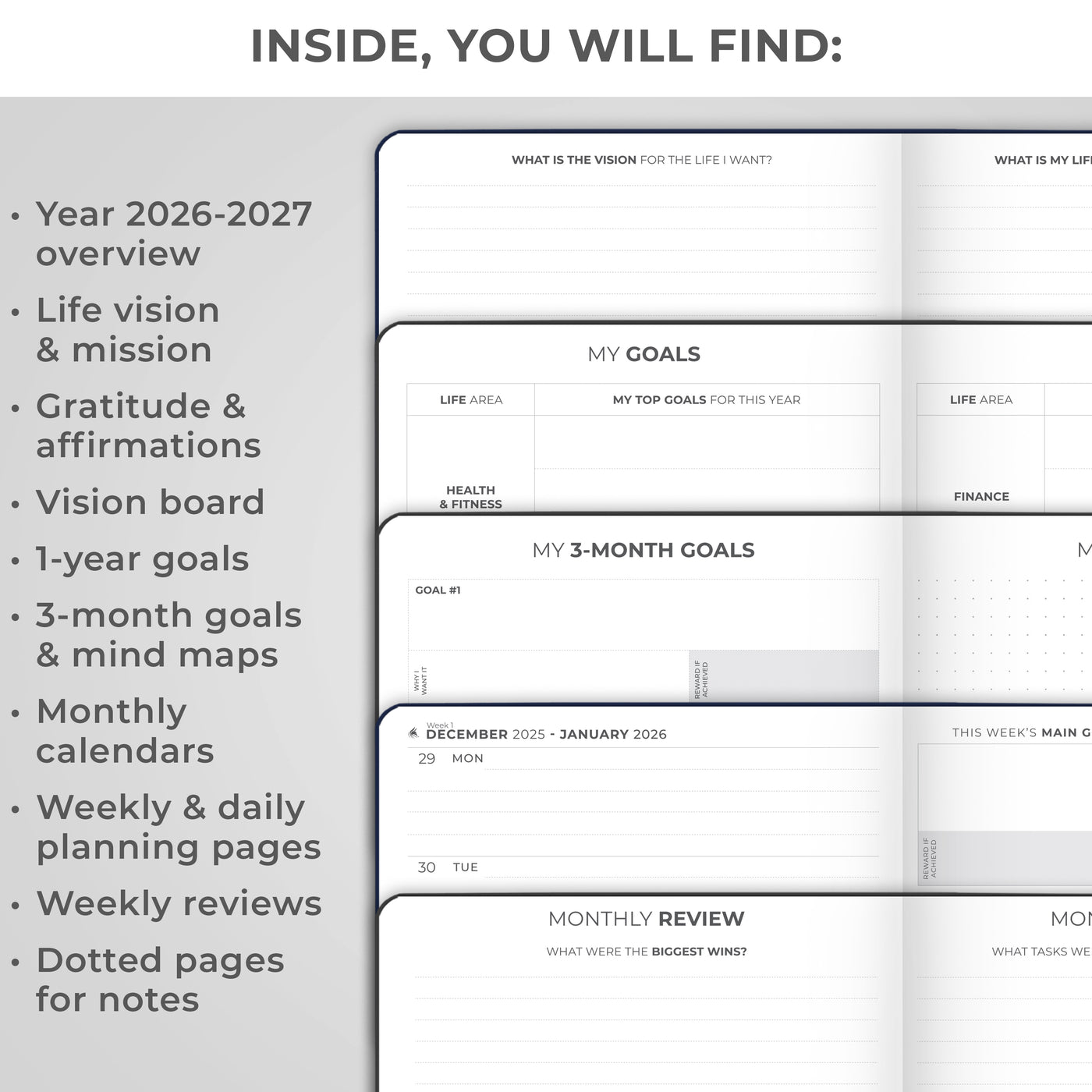 Dated Weekly Planner Premium 2026