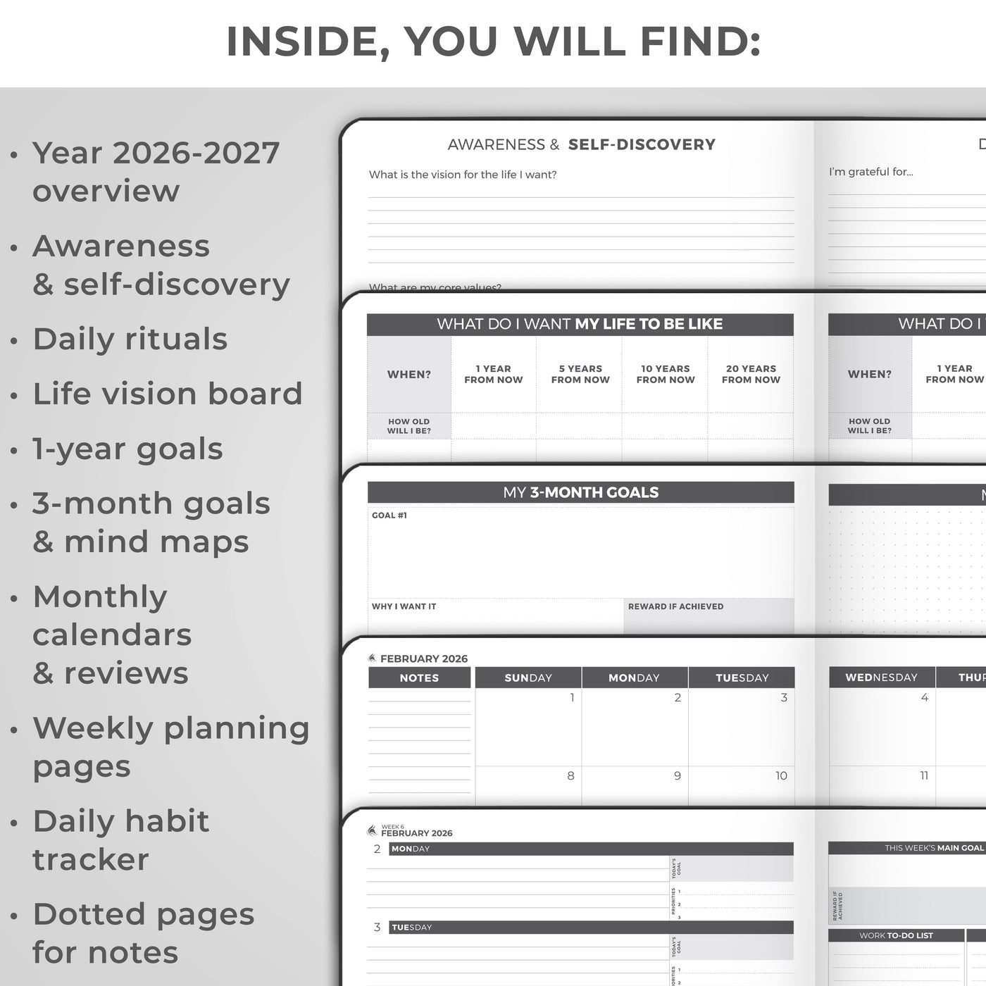 Dated Weekly Planner PRO 2026