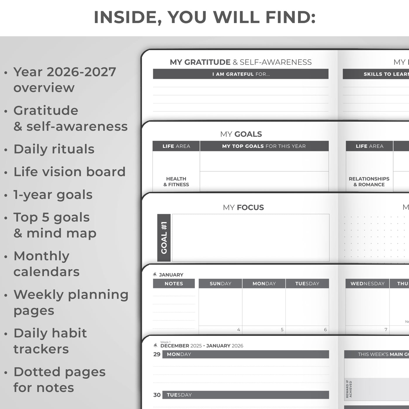 Dated Weekly Planner 2026