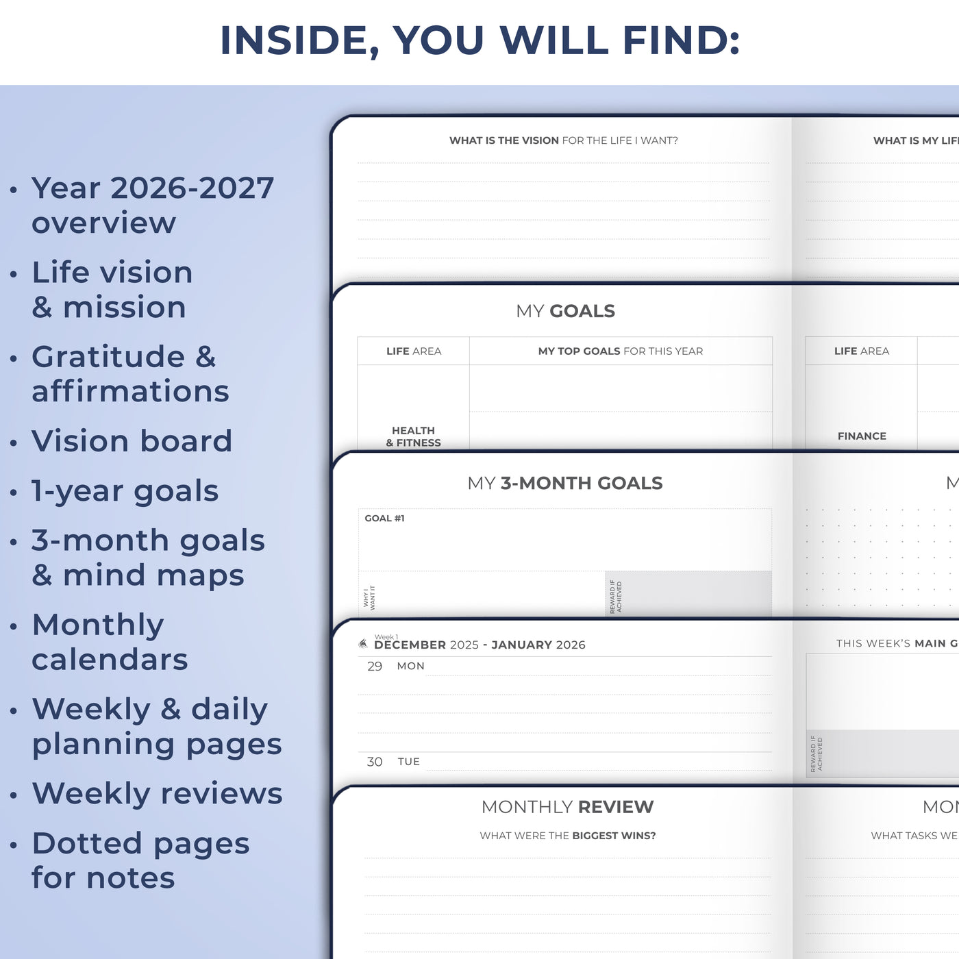 Dated Weekly Planner Premium 2026