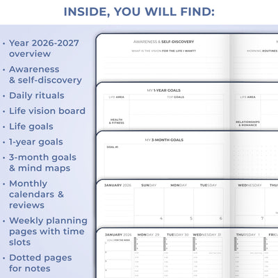 Clever Fox Dated Hourly Weekly Planner 2026